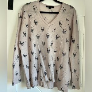 Skull Cashmere | Skull Print Sweater | Pink | S
